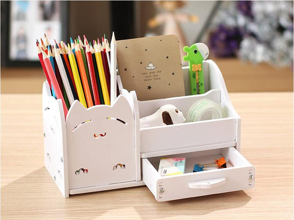 Home Office Desk Stationary Storage Box Holder